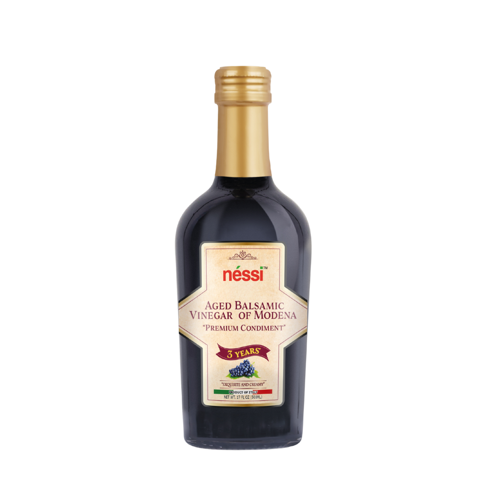 Néssi Aged 3 Years Balsamic Vinegar – Premium Italian Condiment (500Ml / 16.9 Fl Oz / 1.1 Lb)