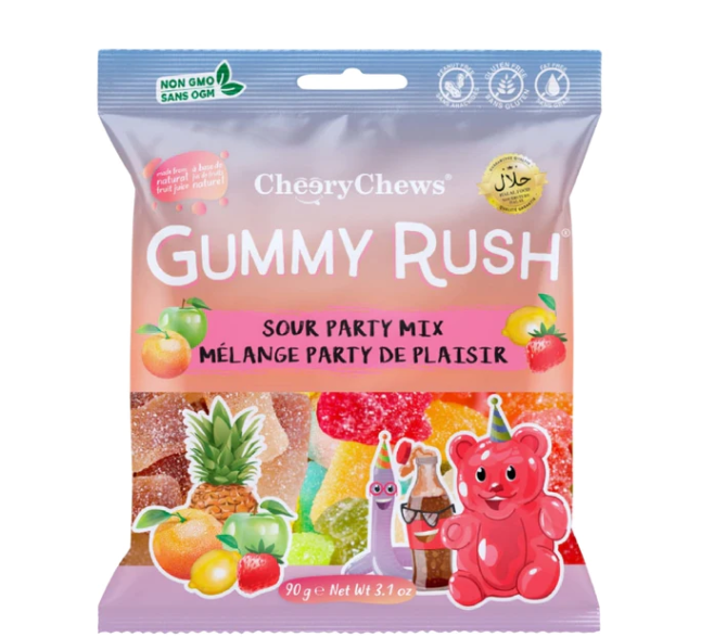 Gummy Rush Sour Party Mix 90G Delicious Gummy Treats