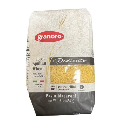 Granoro Cut Ziti Pasta #34 Premium Italian Durum Semolina 1Lb