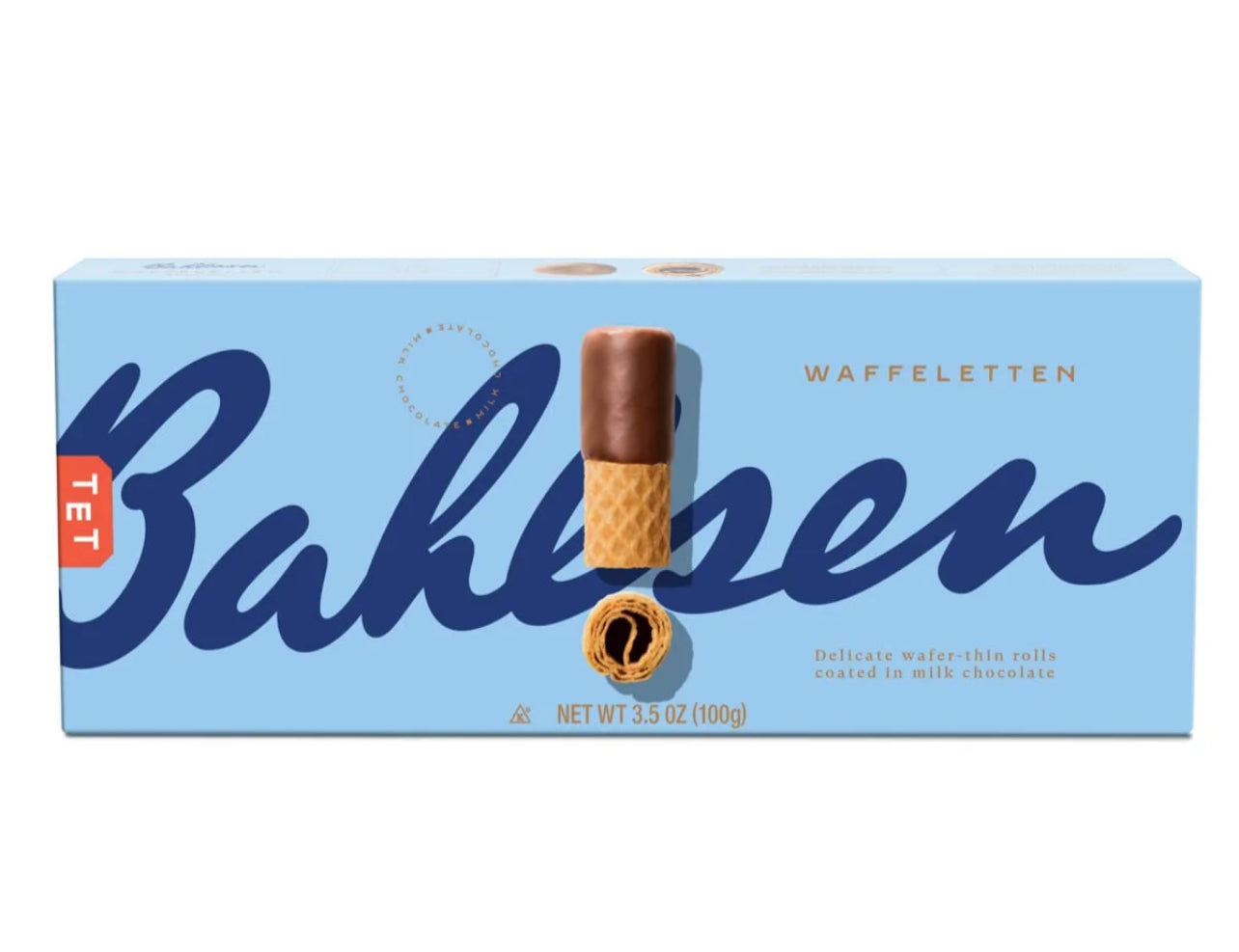 Bahlsen Chocolate Wafer Rolls Milk Chocolate Wafelletten 3.5Oz