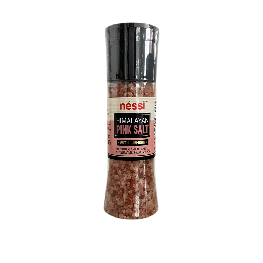 Néssi Himalayan Pink Salt Grinder – Pure, Mineral-Rich Flavor (13.76 Oz / 390G / 0.86 Lb)