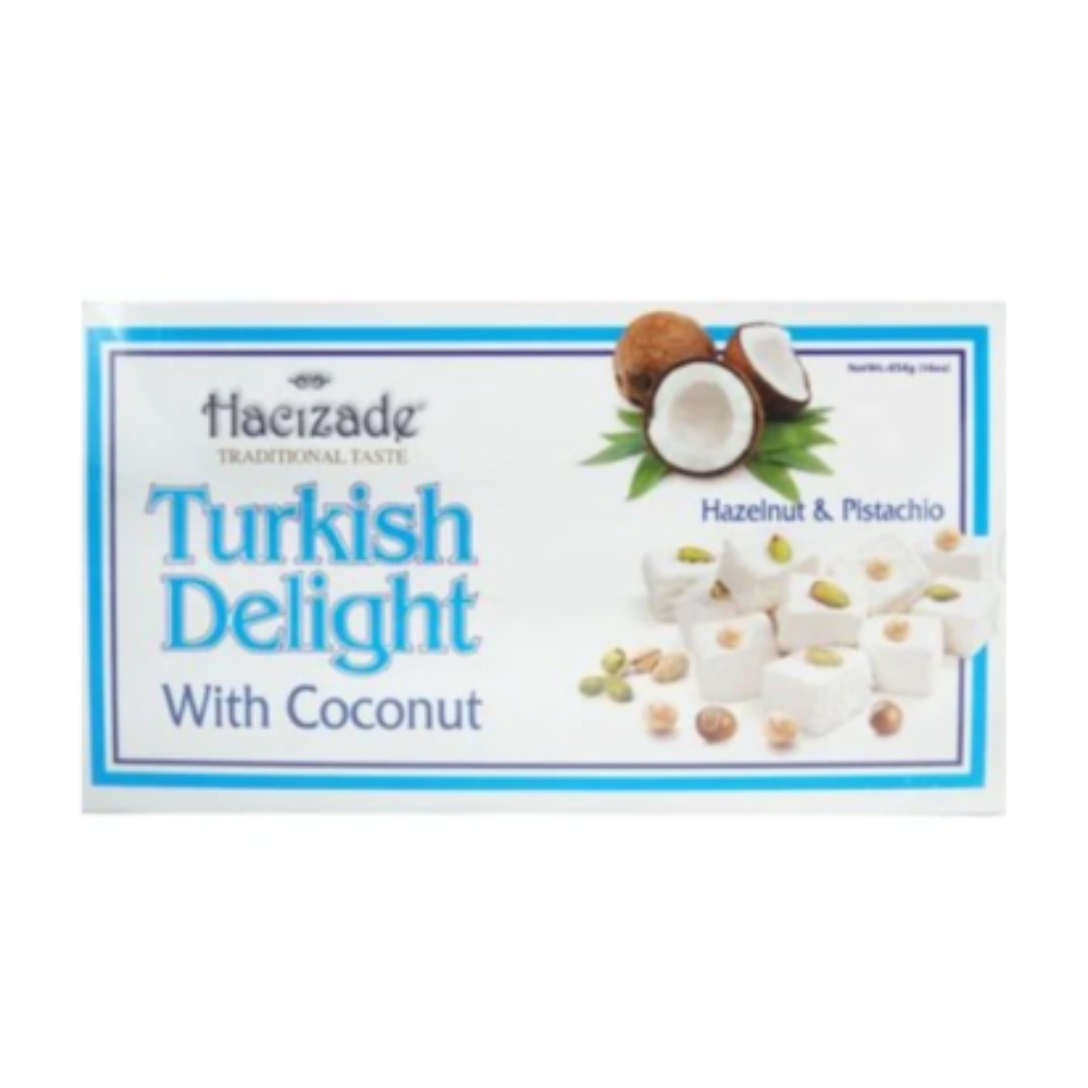 Hacizade Nuts & Coconut Turkish Delight 454G 16Oz Treat