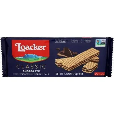 Loacker Classic Chocolate Creme-Filled Wafer Cookies 6.17Oz