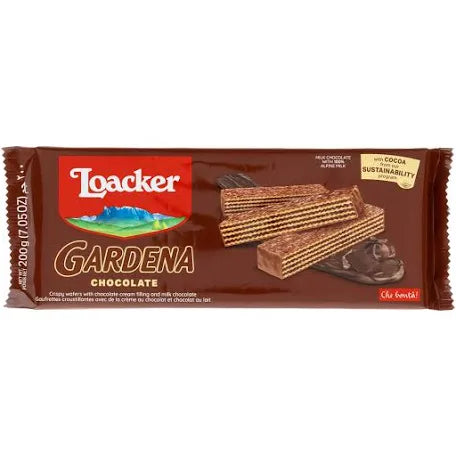 Loacker Gardena Chocolate Chocolate-Enrobed Wafer Cookies 7.05Oz