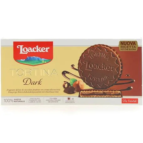 Loacker Tortina Dark Chocolate Coated Wafer Specialty 4.44Oz