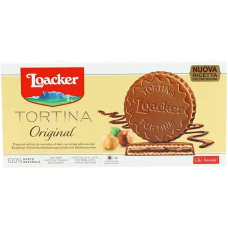 Loacker Tortina Original Chocolate Coated Wafer 4.44Oz