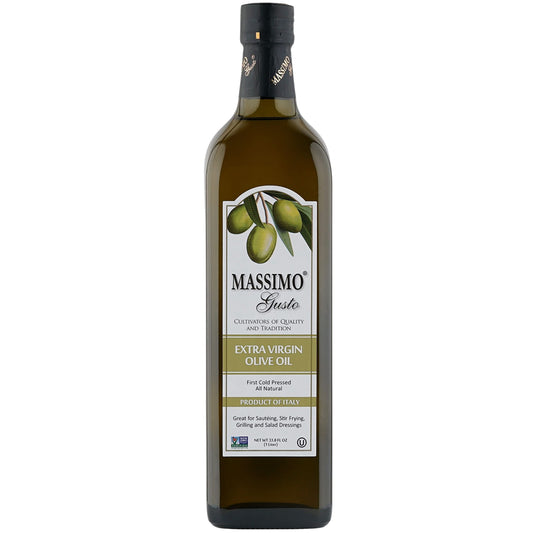 Massimo Gusto Extra Virgin Olive Oil 1L Glass Bottle