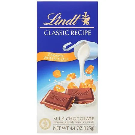 Lindt Classic Recipe Caramel With Sea Salt Milk Chocolate Bar 4.4Oz