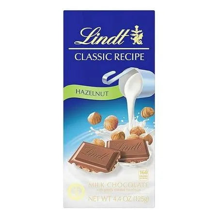 Lindt Classic Recipe Hazelnut Milk Chocolate Candy Bar 4.4Oz