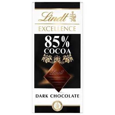 Lindt Excellence Bar 85% Cocoa Extra Dark Chocolate Gluten 3.5Oz