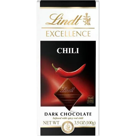 Lindt Excellence Chili Dark Chocolate Bar 3.5Oz Delight