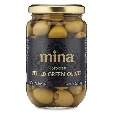 Mina Pitted Green Olives Premium Handpicked 12.5Oz