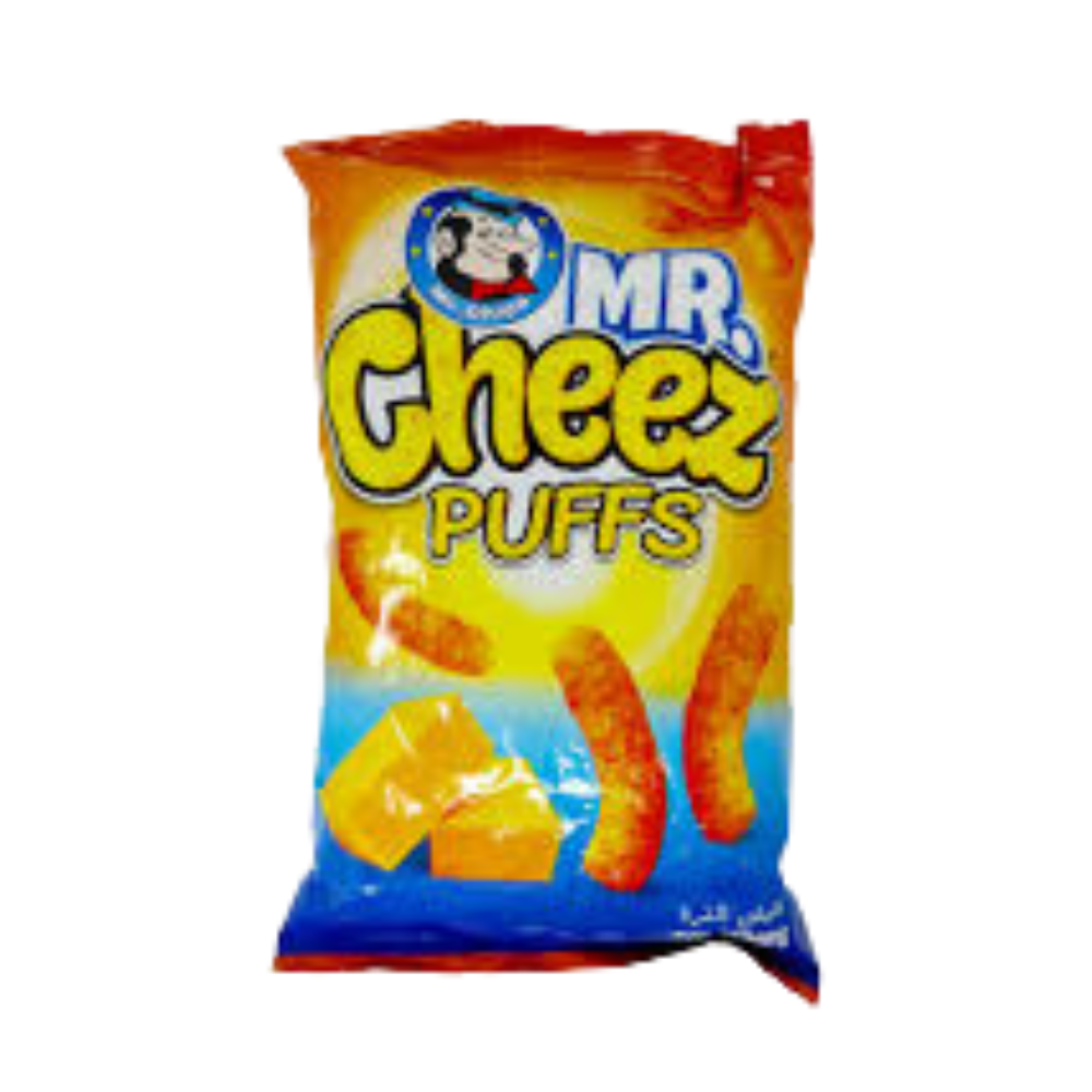 Mr Chips Cheez Puffs Tasty Cheese Snack Delight 100G