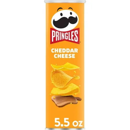 Pringles Cheddar Cheese Potato Crisps Chips 5.5Oz Can