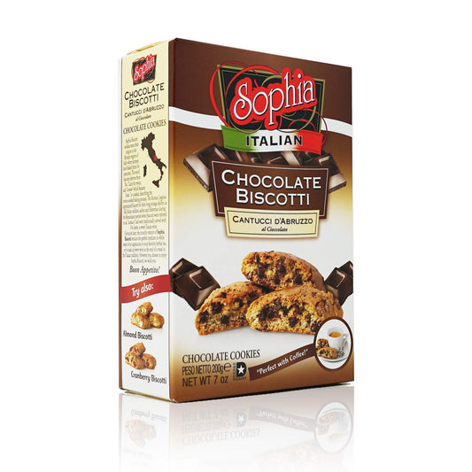 Sophia Biscotti Chocolate Cantuccini 7Oz Italian Treat