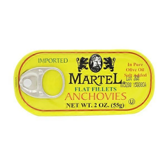 Martel Flat Fillets Anchovies In Pure Olive Oil 2 Oz