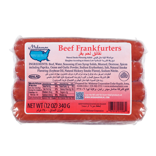 Midamar Beef Frankfurters 12oz