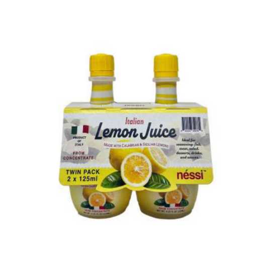 Néssi Lemon Juice Sleeve – Fresh, Zesty, And Convenient (2 X 125Ml / 4.23 Fl Oz Each, Total 250Ml / 8.45 Fl Oz / 0.55 Lb)