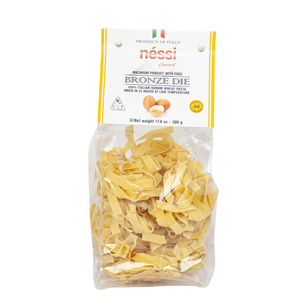 Néssi Pappardelle With Egg – Authentic Italian Ribbon Pasta (500G / 17.6Oz / 1.1 Lb)