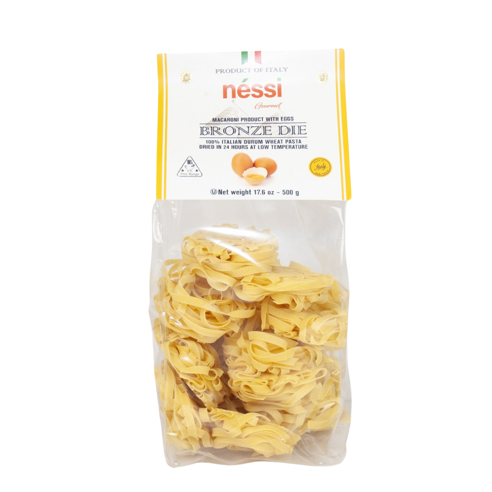 Néssi Tagliatelle With Egg – Authentic Italian Ribbon Pasta (500G / 17.6Oz / 1.1 Lb)