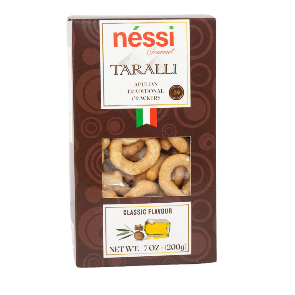 Néssi Taralli Traditional – Authentic Italian Crunchy Snack (200G / 7.05Oz / 0.44 Lb)